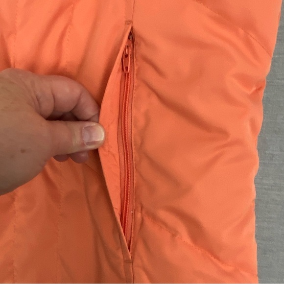 WindRiver Reversible Down Filled Puffer Vest Corduroy and Orange Sz Medium - Picture 3 of 13